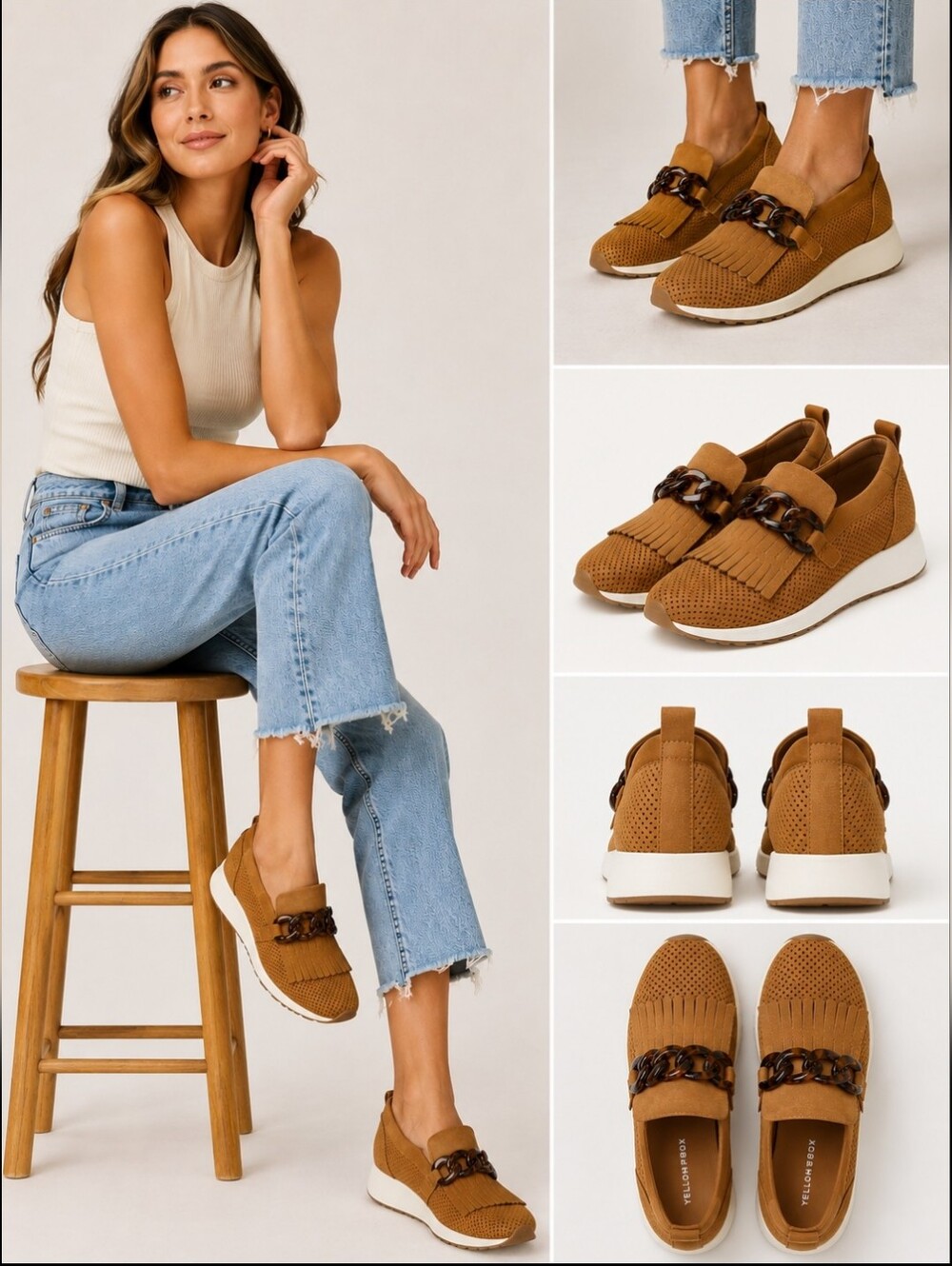 Yellowbox Brown Fringe Women's Shoes Size 9.5